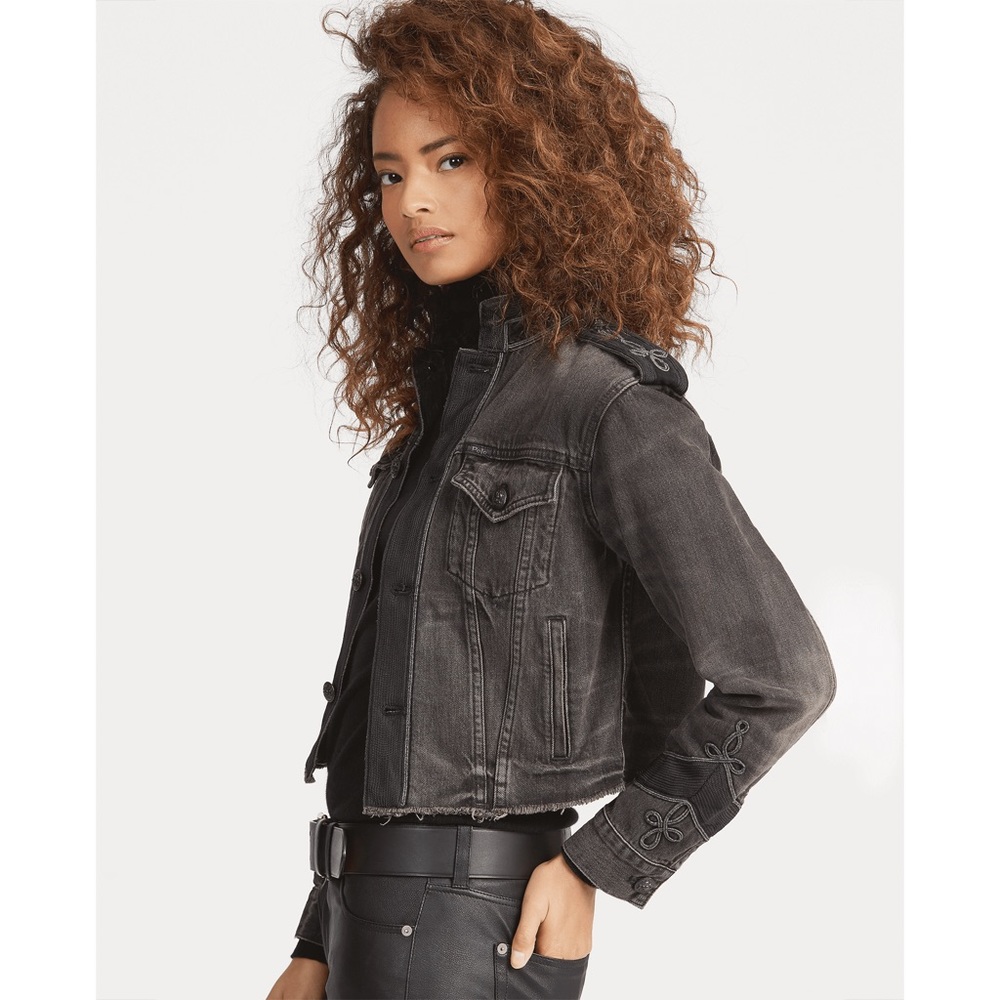 POLO RALPH LAUREN Embellished Denim Trucker Jacket